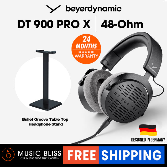 Beyerdynamic DT 900 Pro X Open-back Studio Mixing Headphones with Bullet Groove Table Top Headphone Stand - Music Bliss Malaysia