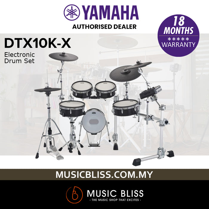 Yamaha DTX10K-X Electronic Drum Set - Black Forest
