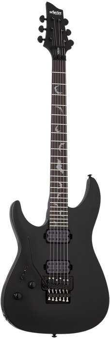 Schecter Damien-6 FR Left-Handed Electric Guitar - Satin Black