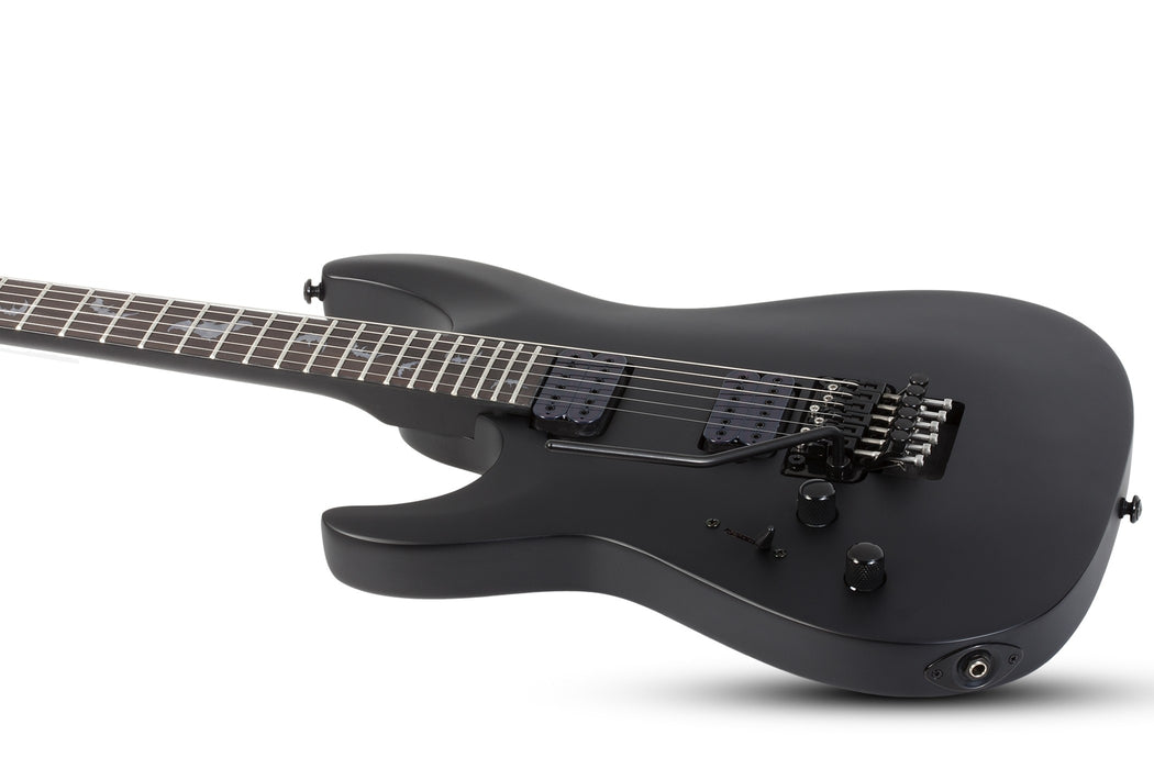 Schecter Damien-6 FR Left-Handed Electric Guitar - Satin Black