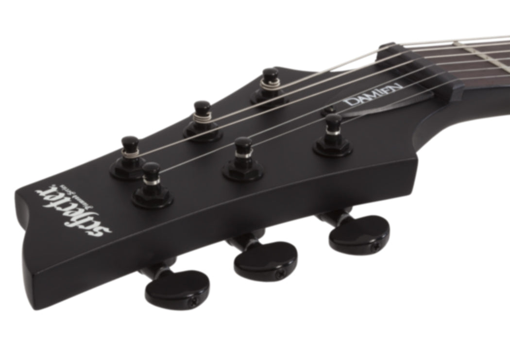 Schecter Damien-6 Left-Handed Electric Guitar - Satin Black