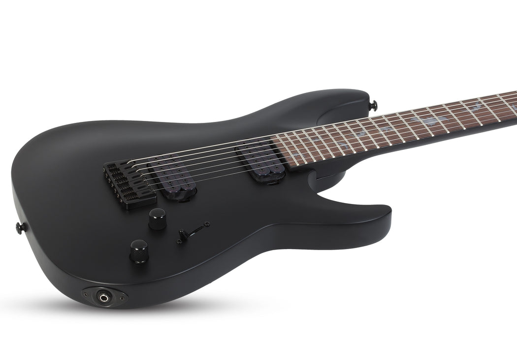 Schecter Damien-7 Electric Guitar - Satin Black