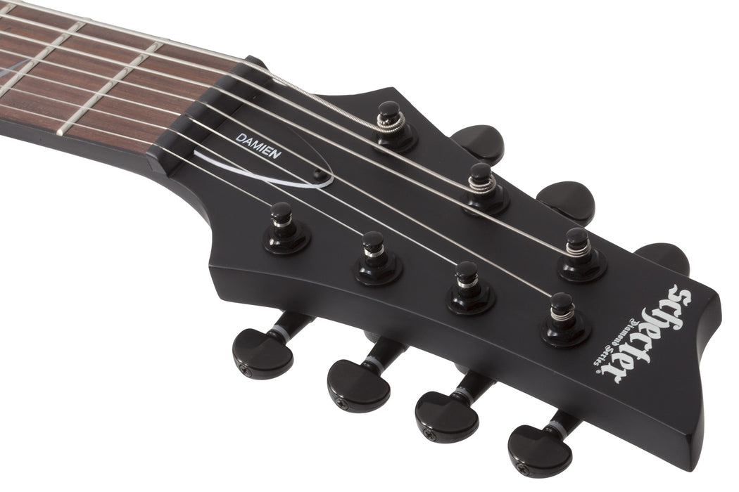 Schecter Damien-7 Electric Guitar - Satin Black