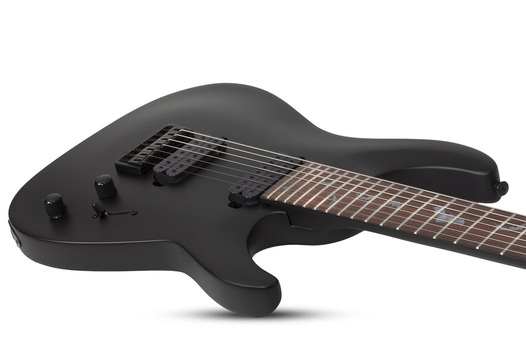 Schecter Damien-7 Electric Guitar - Satin Black
