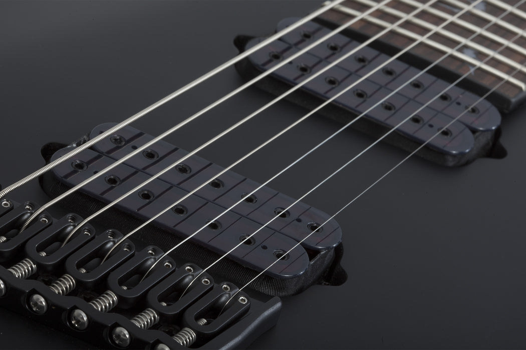 Schecter Damien-7 MS Electric Guitar - Satin Black