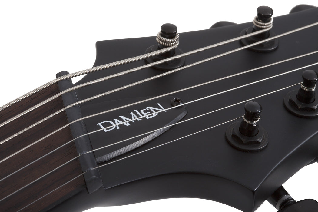 Schecter Damien-7 MS Electric Guitar - Satin Black