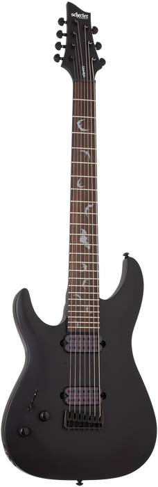 Schecter Damien-7 Left-Handed Electric Guitar - Satin Black