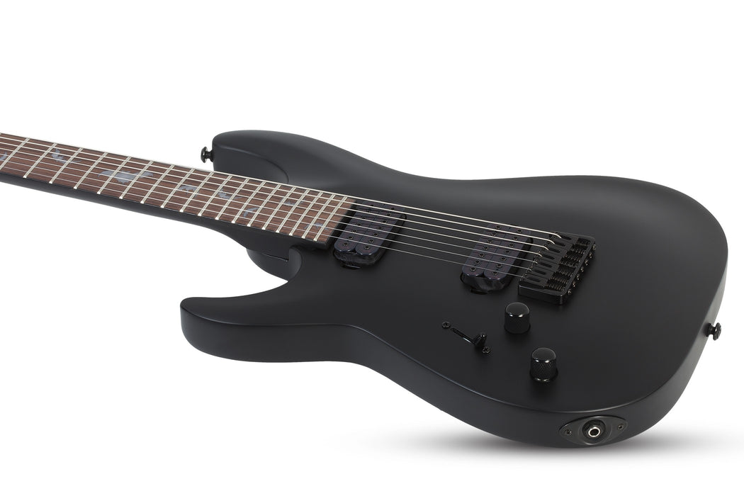 Schecter Damien-7 Left-Handed Electric Guitar - Satin Black