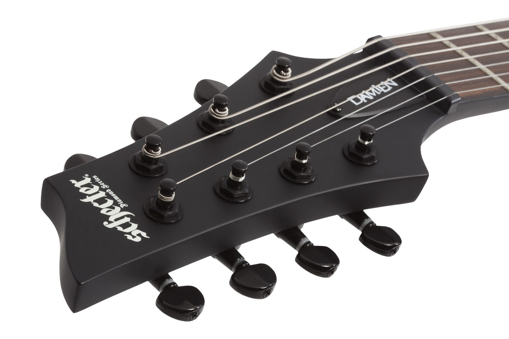 Schecter Damien-7 Left-Handed Electric Guitar - Satin Black