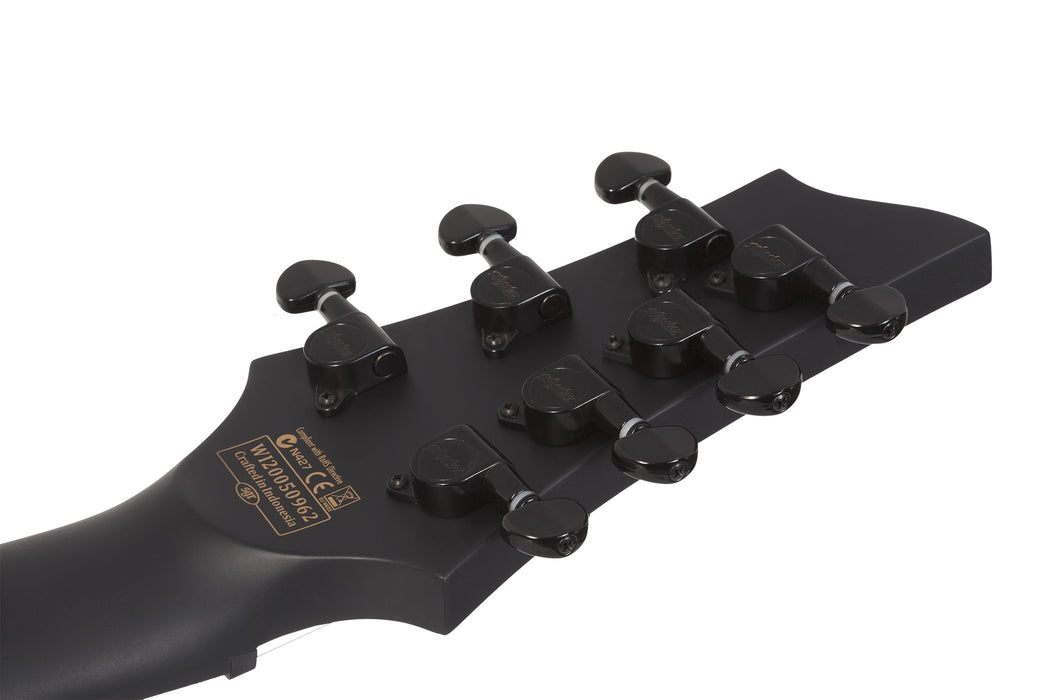 Schecter Damien-7 Left-Handed Electric Guitar - Satin Black