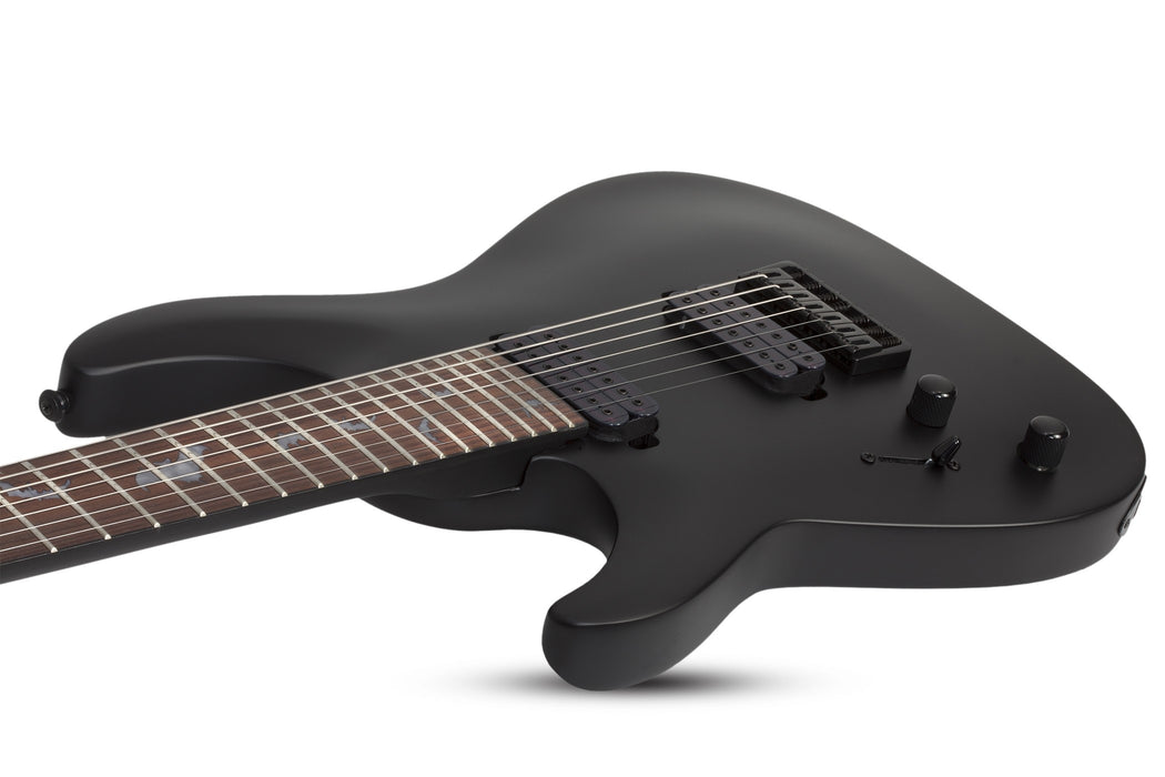 Schecter Damien-7 Left-Handed Electric Guitar - Satin Black