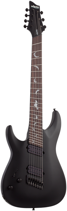 Schecter Damien-7 MS Left-Handed Electric Guitar - Satin Black