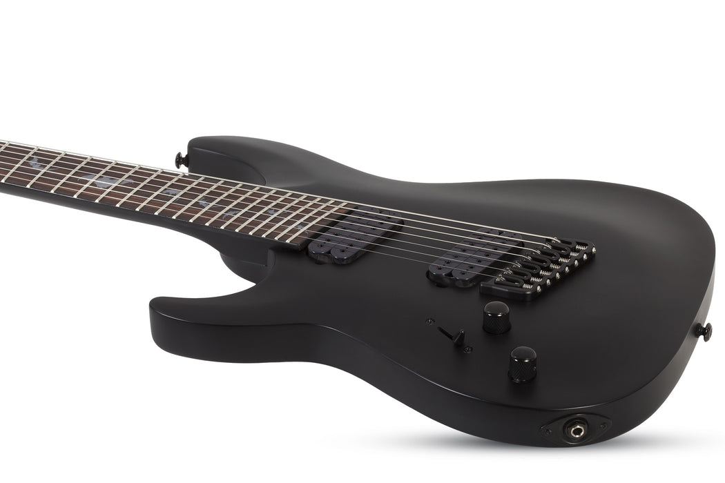 Schecter Damien-7 MS Left-Handed Electric Guitar - Satin Black
