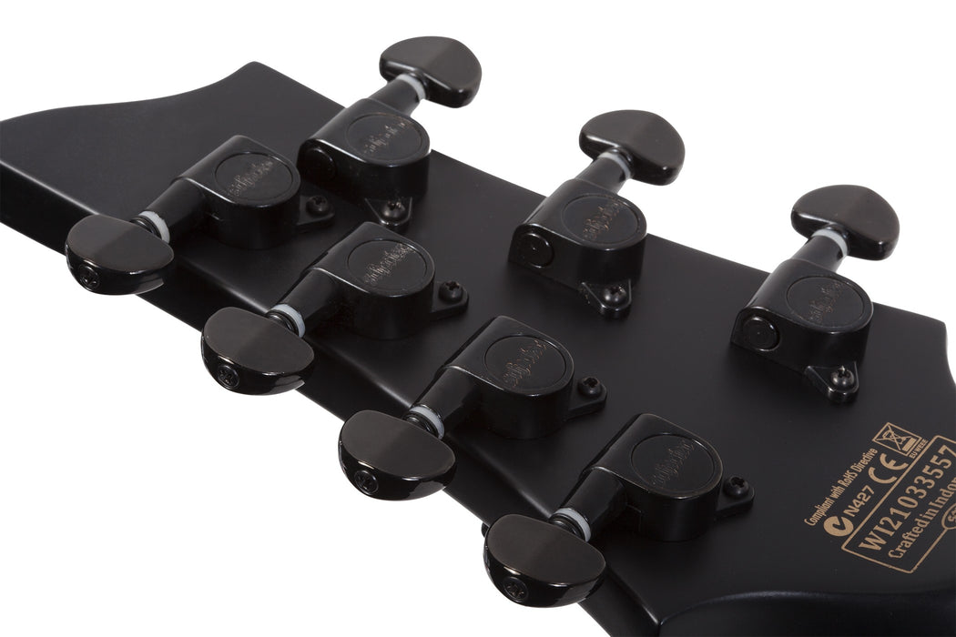 Schecter Damien-7 MS Left-Handed Electric Guitar - Satin Black