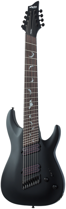 Schecter Damien-8 MS Electric Guitar - Satin Black