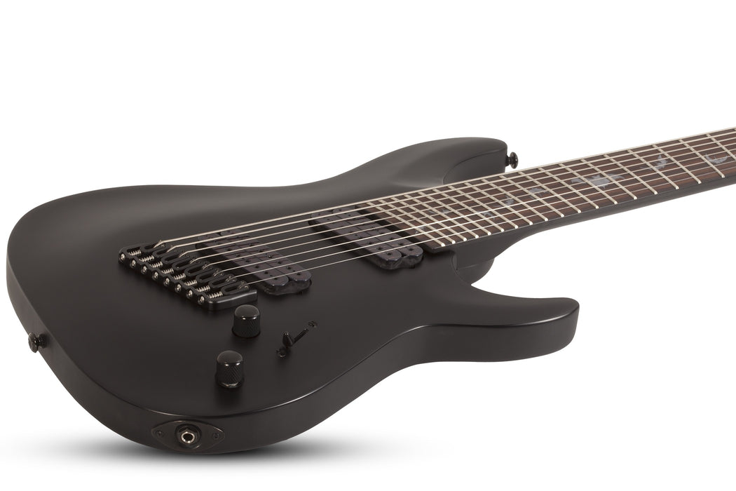 Schecter Damien-8 MS Electric Guitar - Satin Black
