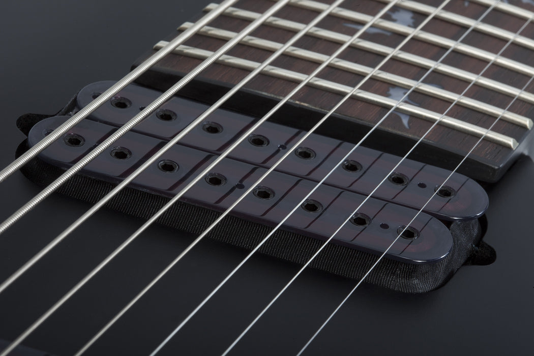 Schecter Damien-8 MS Electric Guitar - Satin Black
