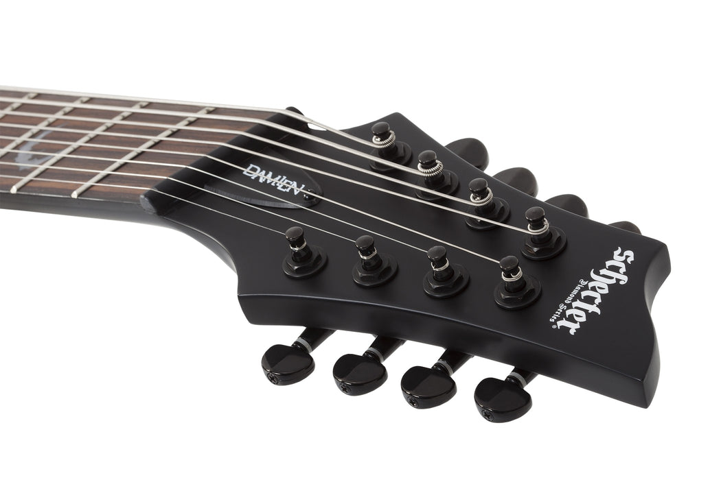Schecter Damien-8 MS Electric Guitar - Satin Black