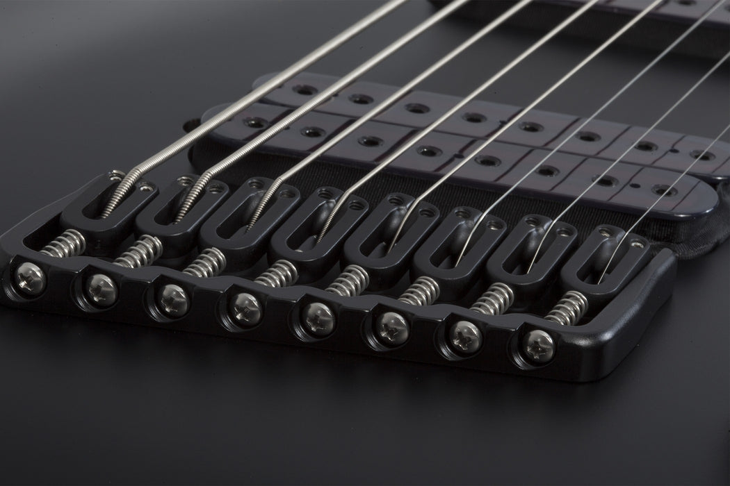 Schecter Damien-8 MS Electric Guitar - Satin Black