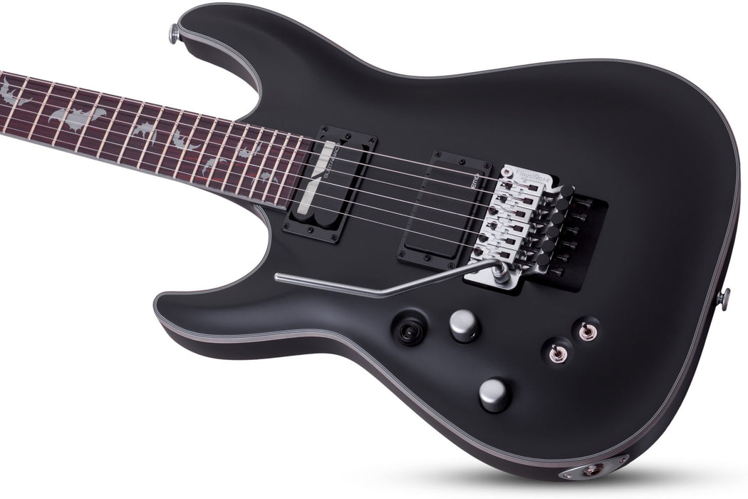 Schecter Damien Platinum-6 FR S Left-Handed Electric Guitar - Satin Black