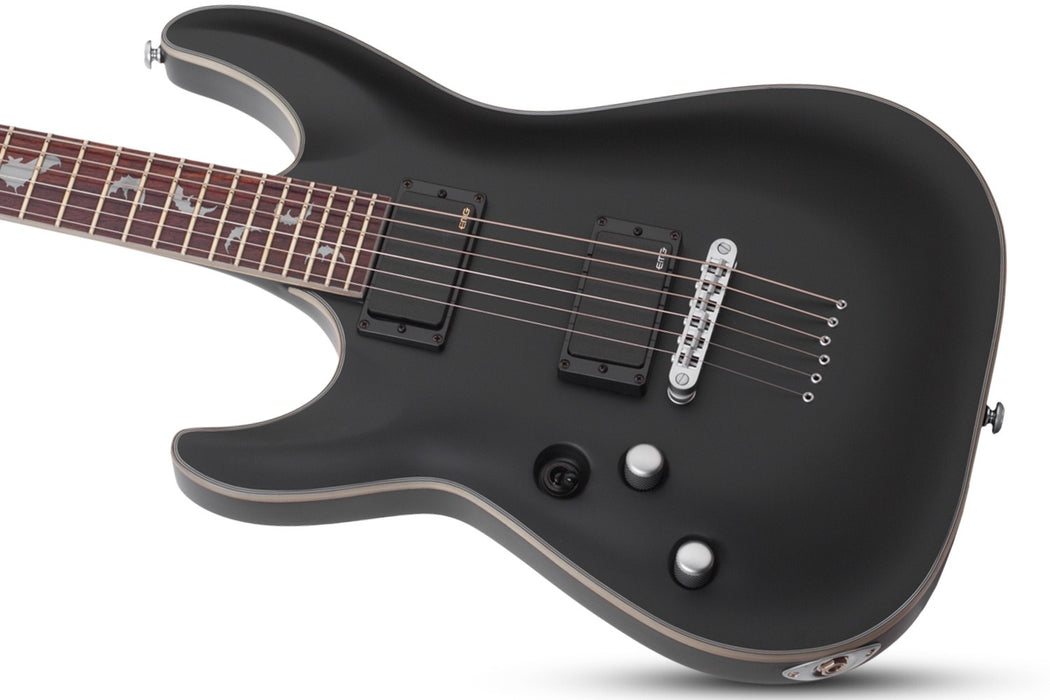 Schecter Damien Platinum-6 Left-Handed Electric Guitar - Satin Black