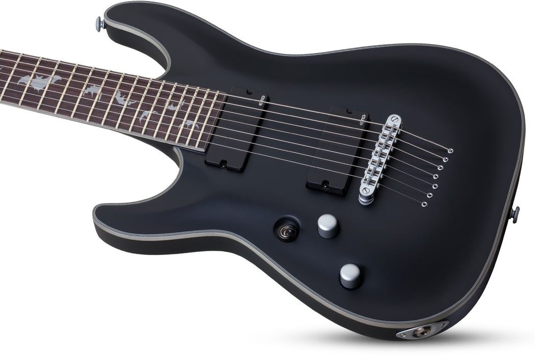 Schecter Damien Platinum-7 Left-Handed Electric Guitar - Satin Black