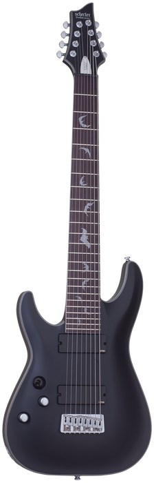 Schecter Damien Platinum-8 Left-Handed Electric Guitar - Satin Black