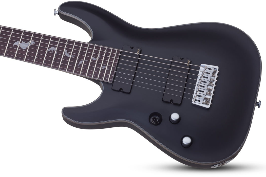 Schecter Damien Platinum-8 Left-Handed Electric Guitar - Satin Black