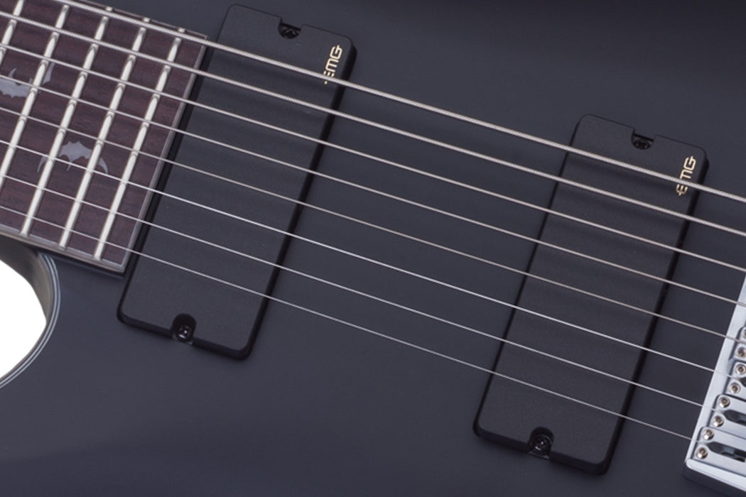 Schecter Damien Platinum-8 Left-Handed Electric Guitar - Satin Black