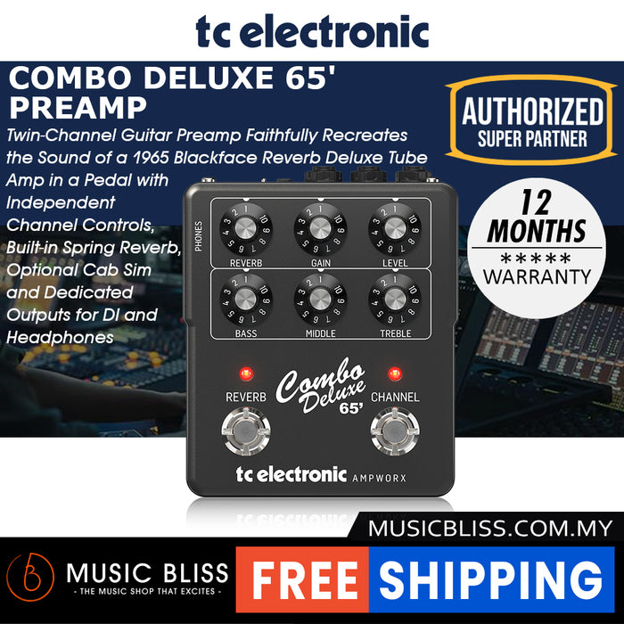 TC Electronic Ampworx Combo Deluxe '65 Preamp Pedal - Music Bliss Malaysia