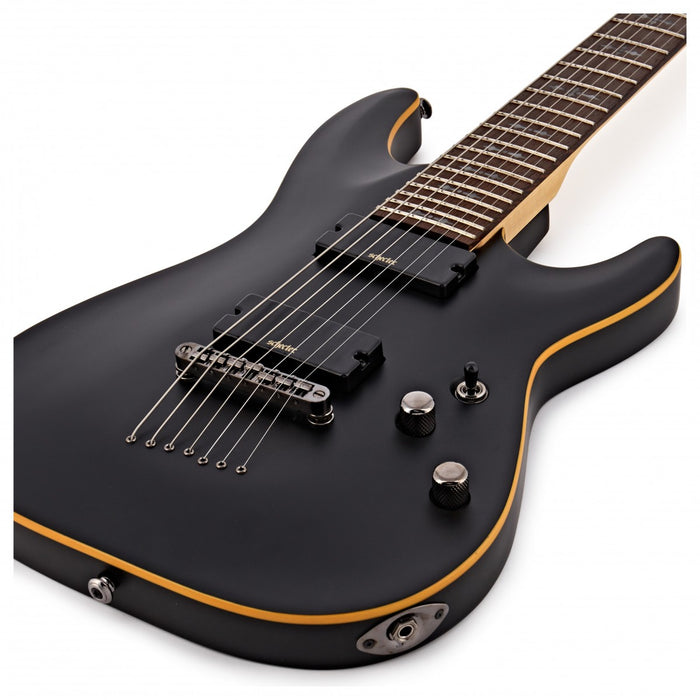 Schecter Demon-7 Electric Guitar - Aged Black Satin - Music Bliss Malaysia