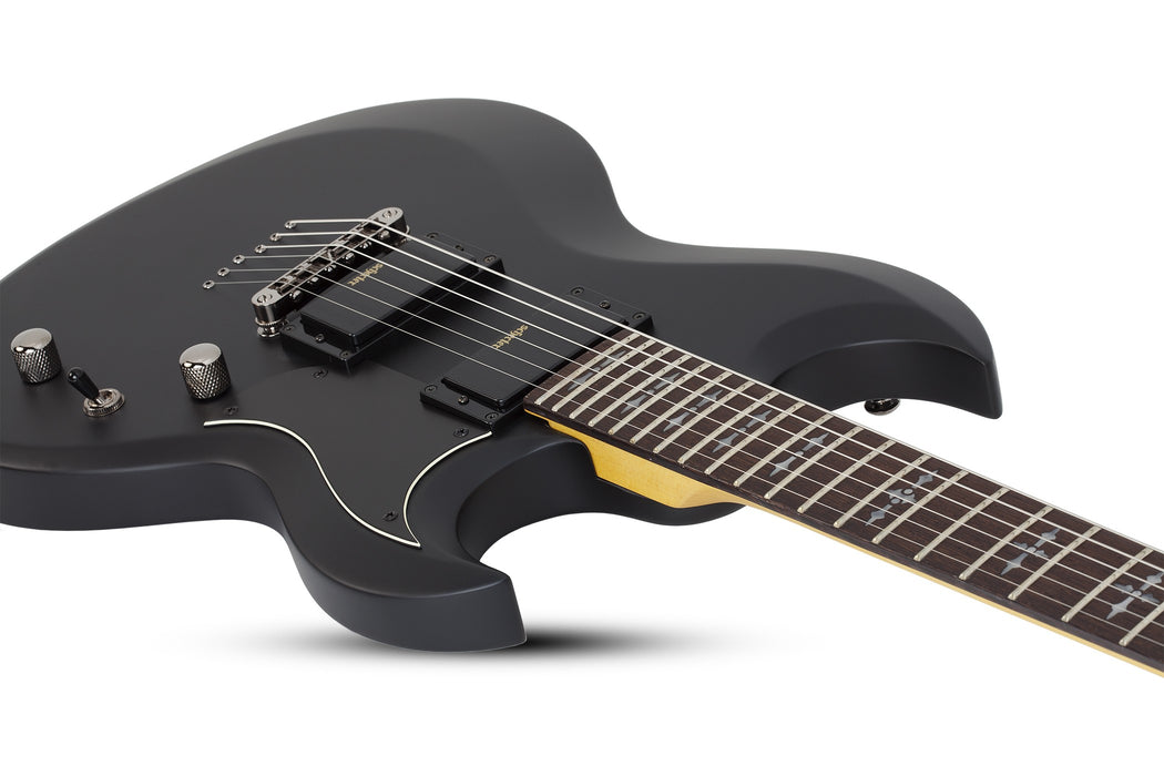 Schecter Demon S-II Electric Guitar - Aged Black Satin