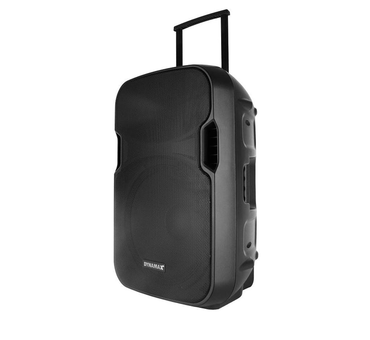 Dynamax TSL012 12'' 100W Bluetooth Portable PA System Speaker with 2 pcs 16 channel UHF handheld mic, TWS