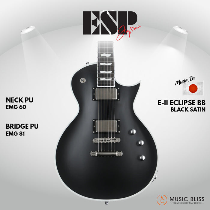 ESP Japan E-II Eclipse BB - Black Satin (EIIECBBBLKSS) [MIJ]