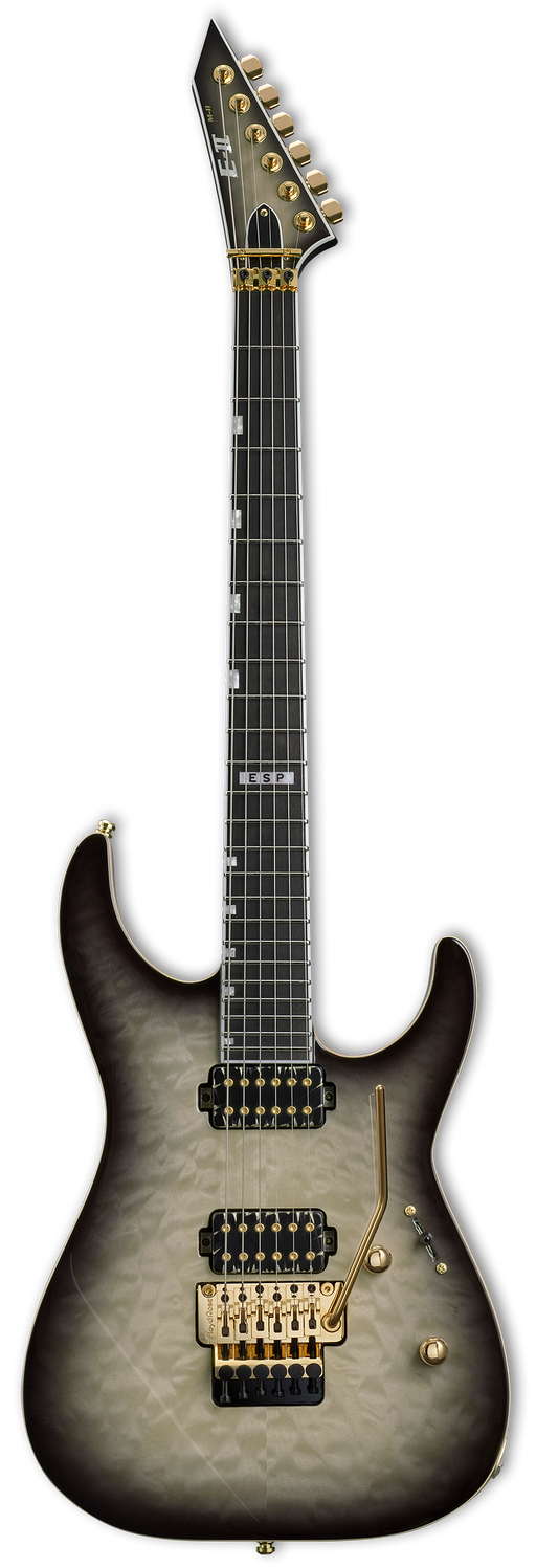 ESP Japan E-II M-II QM Electric Guitar - Black Natural Burst [MIJ] - Music Bliss Malaysia