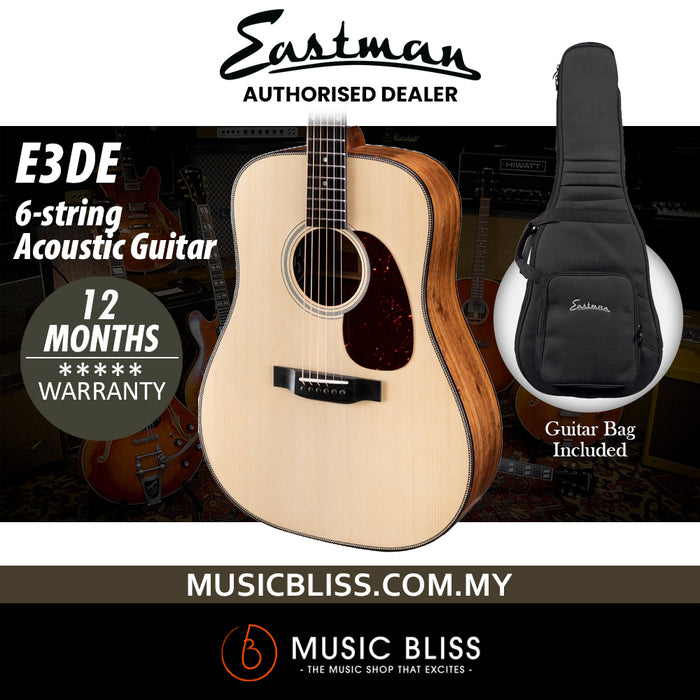 Eastman Guitars E3DE Dreadnought Acoustic-electric Guitar - Natural