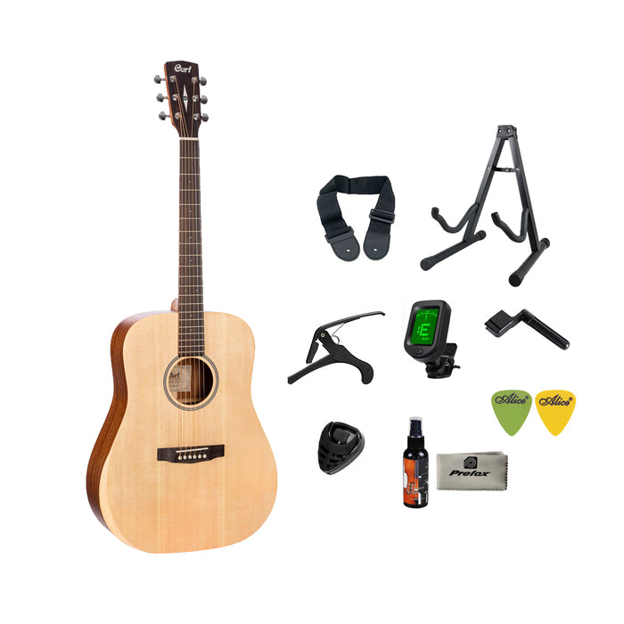 Cort Earth Bevel Cut Acoustic Guitar with Bag - Open Pore
