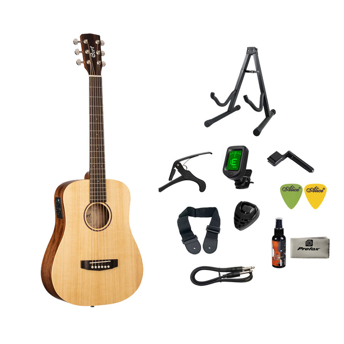 Cort Earth Mini E Adirondack Acoustic Guitar with Bag