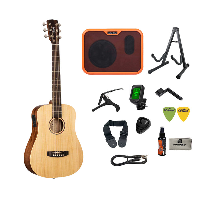 Cort Earth Mini E Adirondack Acoustic Guitar with Bag