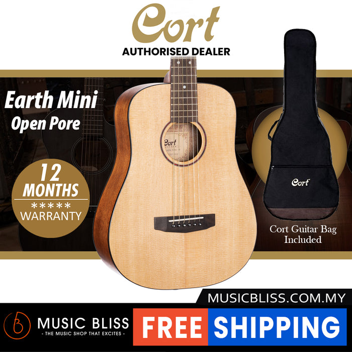 Cort Earth Mini Acoustic Guitar with Bag
