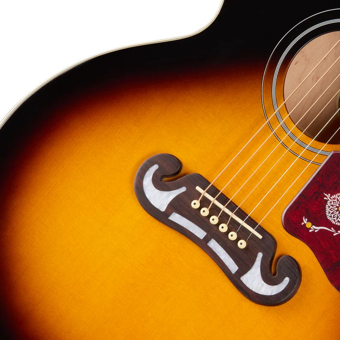 Epiphone J-200 Studio EC Acoustic-Electric Guitar - Vintage Sunburst