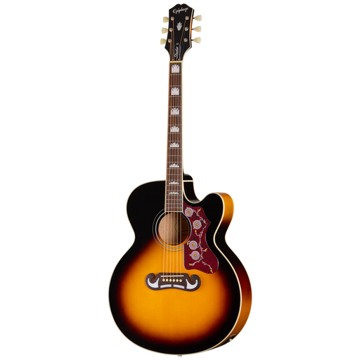 Epiphone J-200 Studio EC Acoustic-Electric Guitar - Vintage Sunburst