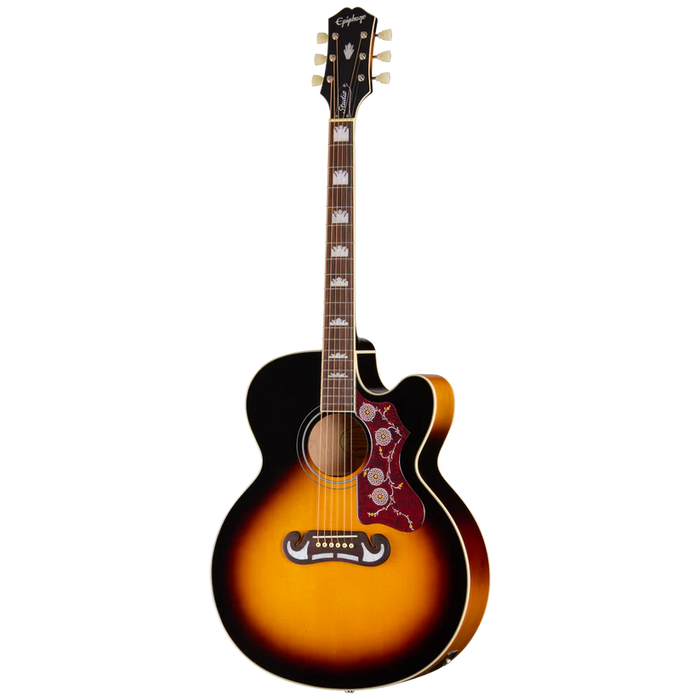 Epiphone J-200 Studio EC Acoustic-Electric Guitar - Vintage Sunburst
