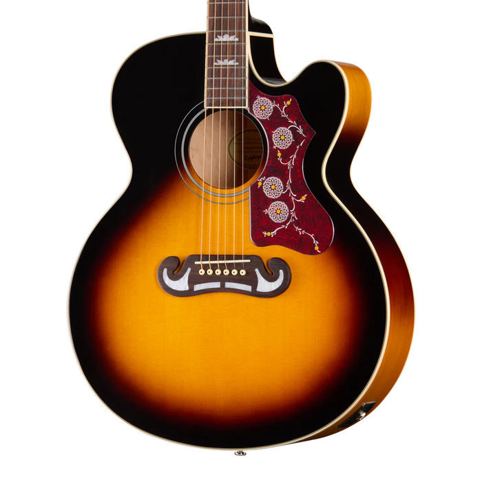 Epiphone J-200 Studio EC Acoustic-Electric Guitar - Vintage Sunburst