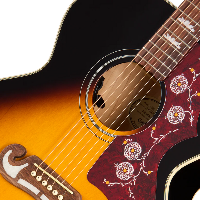 Epiphone J-200 Studio Acoustic-Electric Guitar - Vintage Sunburst