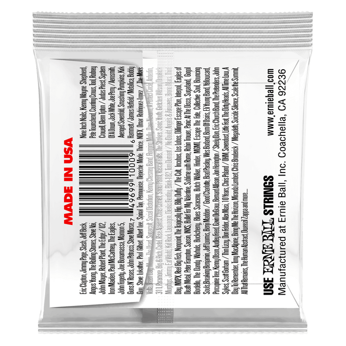 Ernie Ball .009 Plain Steel Electric or Acoustic Guitar Single String