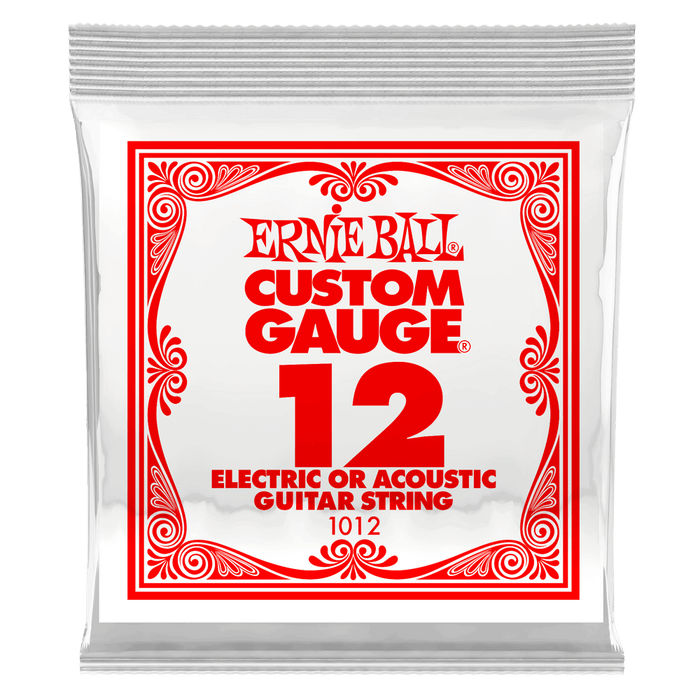 Ernie Ball .012 Plain Steel Electric or Acoustic Guitar Single String
