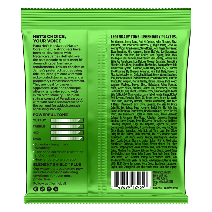 Ernie Ball 2201 Papa Het's Hardwired Master Cores - .011-.050 Custom Gauge