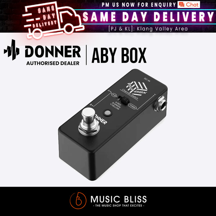 Donner ABY Box Line Selector AB Switch Mini Guitar Effect Pedal True Bypass - Music Bliss Malaysia