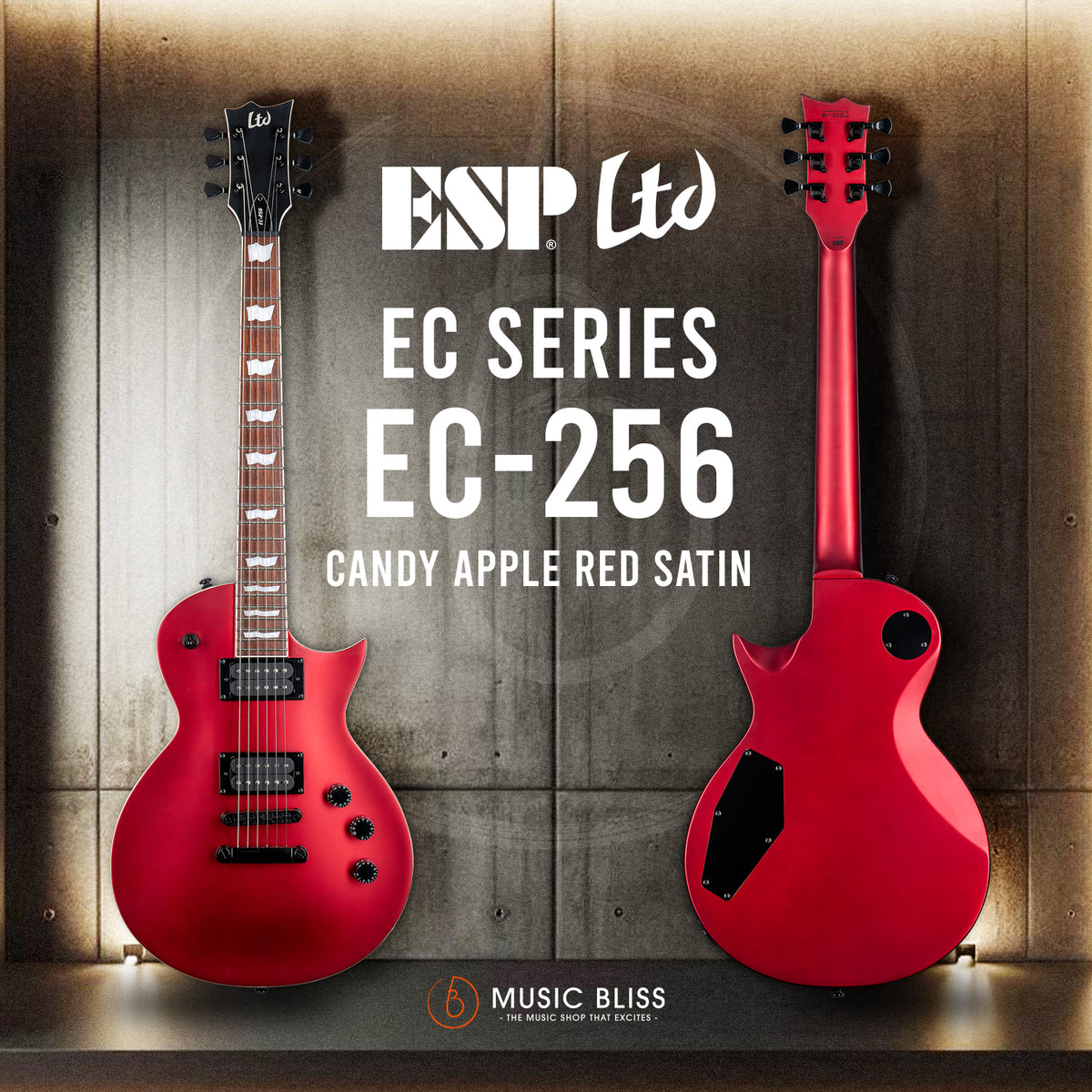 ESP LTD EC-256 Electric Guitar - Candy Apple Red Satin | Music Bliss ...